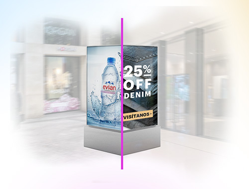 Pantallas publicitarias para exterior o interior, ¿cuál es mejor?